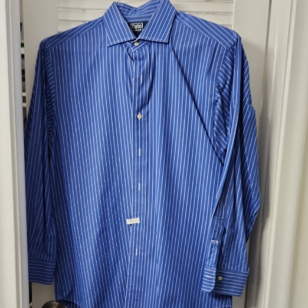 Polo Ralph Lauren Blue Striped Dress Shirt